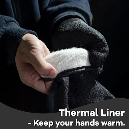 KAYGO Waterproof Thermal Work Gloves, Full Hand Latex Coated, Insulated Liner for Freezer Cold Weather Fishing Winter Outdoor Work, KG140 (Full Black, Large)