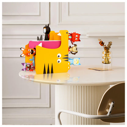 Tiger Shelf for Tonies Box Organizer Storage Shelf, Magnetic Floating Shelves for Toniebox 1/2 Player & Tonies Figures, Display Collection 30~40 Figures, Characters, Designed for Kids' Gifts