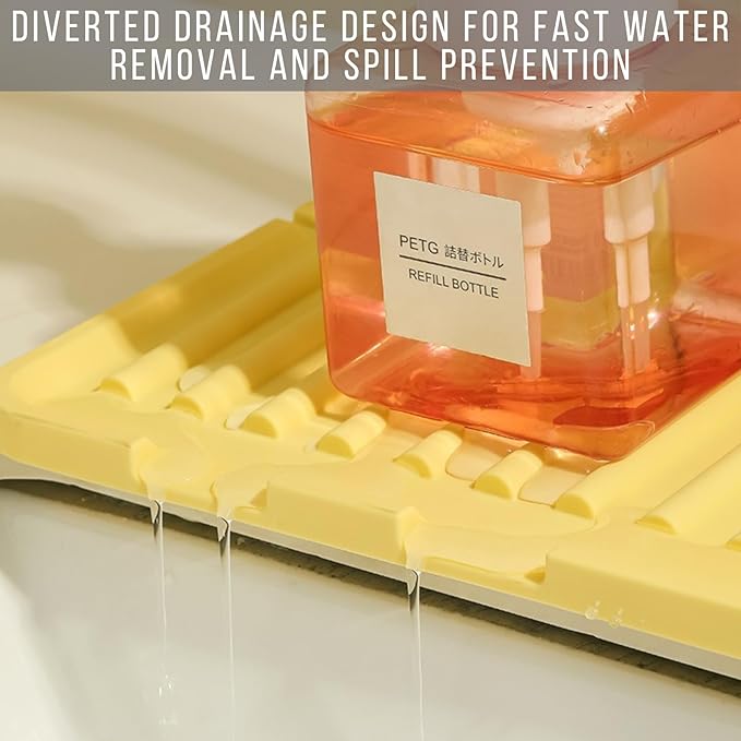 Silicone Sink Splash Guard, Non-Slip Faucet Mat