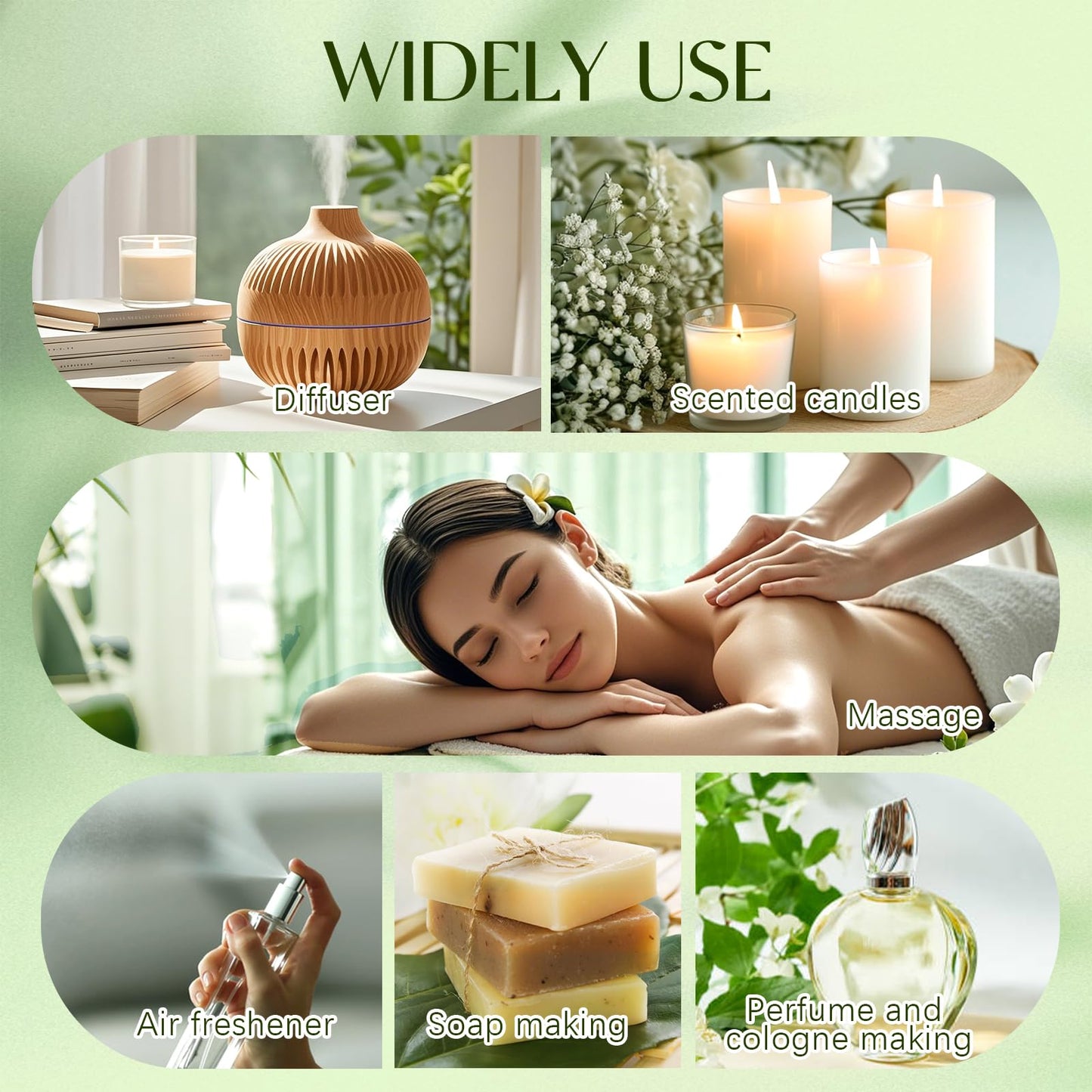 Top 12 Essential Oils Set, Pure Essential Oil for Diffuser, Humidifiers, Skin Care, Massage, Fragrance Oil Scent for DIY Candle and Soap Making, Gift for Friend