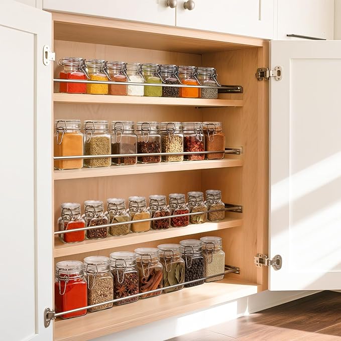 ComSaf Small Glass Jars with Airtight Lid Set of 12, Spice Jars 8 oz, Mason Jar