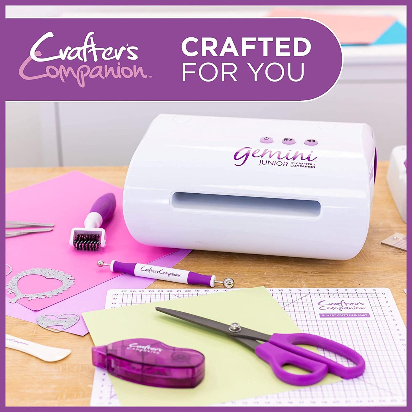 Crafters Companion Adhesive Glue Tape Roller - Long Lasting 22m Length - Permanent - 4pc Bundle Pack - Great for Crafting, Card Making & Scrapbooking