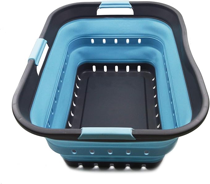 SAMMART 42L Collapsible Plastic Laundry Basket