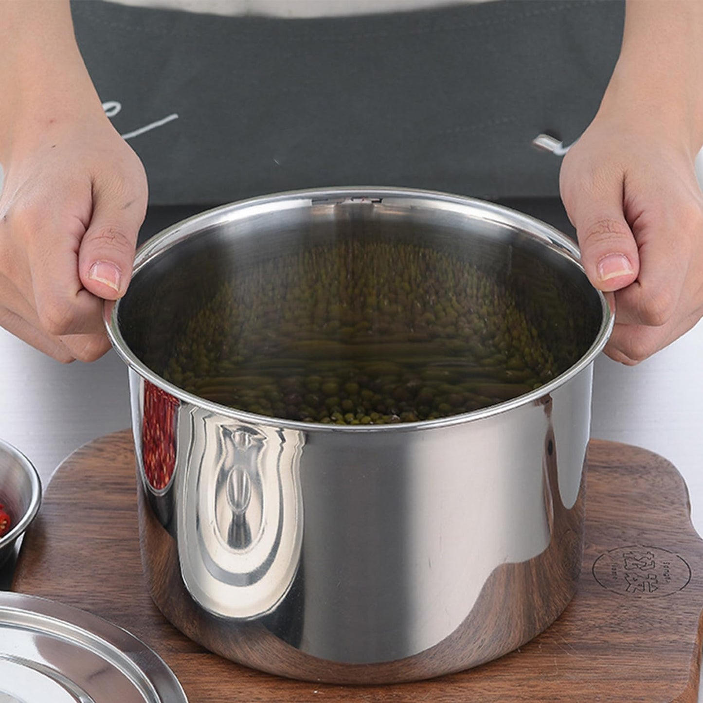 Generic Stainless Steel Sugar Bowls with Lid, Small Condiment Containers for Serving Sugar, Pepper, Salt, Spice, for Home and Kitchen (6.3x6.49x3.46inch), Sliver, Generic20240320