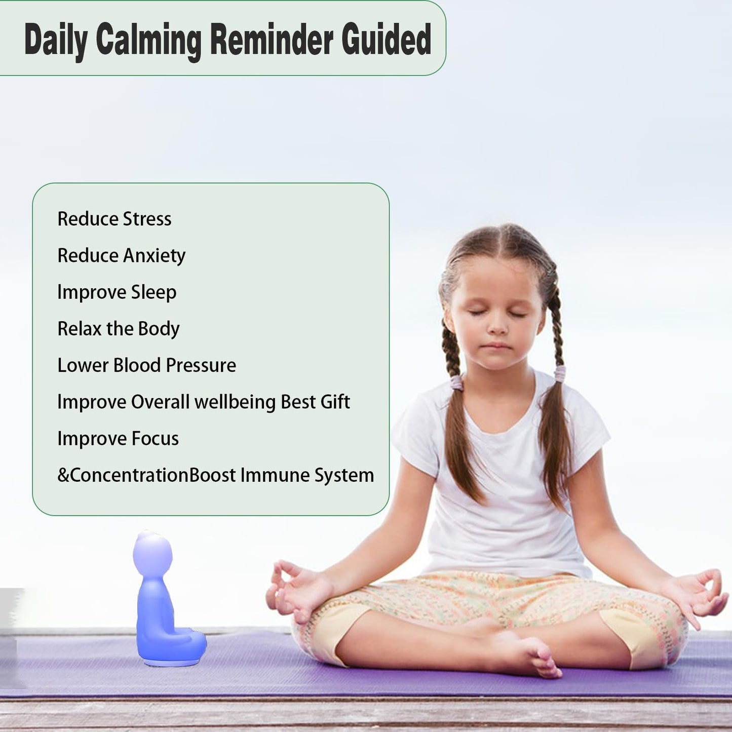 ETHORY Mindfulness Breathing Yoga 4-7-8 Guided Visual Meditation Breathing Light Rechargeable Relaxation Christmas Gifts Halloween Gifts