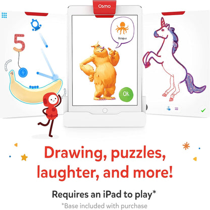 Osmo - Creative Starter Kit for iPad - 3 Educational Learning Games - Creative Drawing & Problem Solving/Early Physics - STEM Toy Gifts for Kid, Boy & Girl - Ages 5-10 (Osmo Base Included)