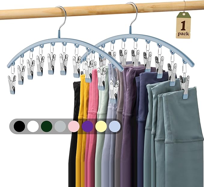 Legging Organizer for Closet, Metal Yoga Pants Hanger w/Rubber Coated 1 Pack