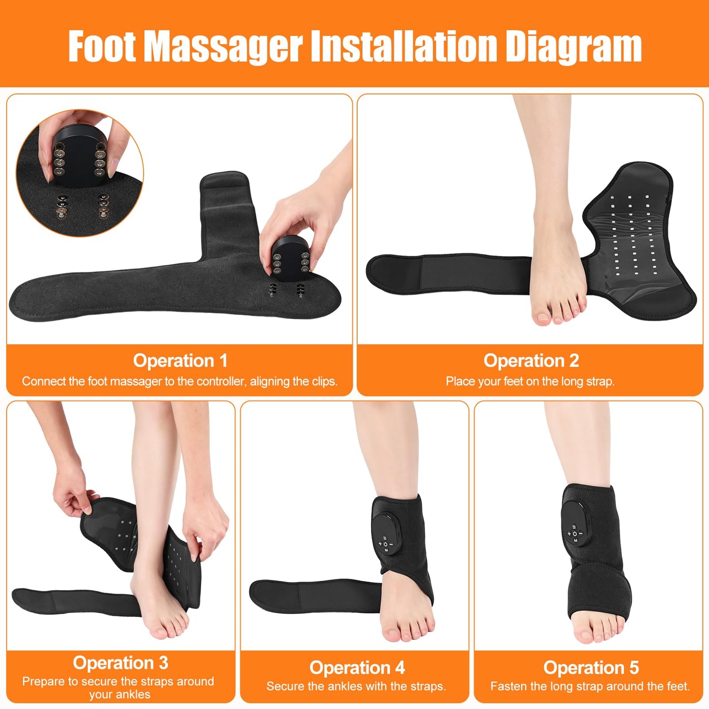 Laokiiy Foot Massager for Neuropathy, with Red Light Therapy for Feet & Ankle, Infrared Neuropathy Triple Therapy Foot Massager with Heat, 8 Massage Modes, 20 Intensity Levels, Body Massager1pack