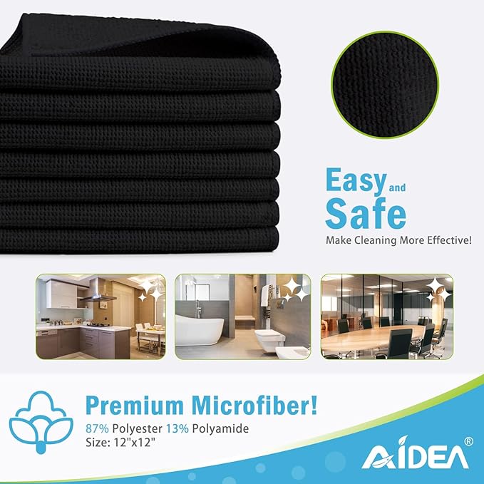 AIDEA Microfiber Cleaning Cloth-150PK, Soft Microfiber Towels