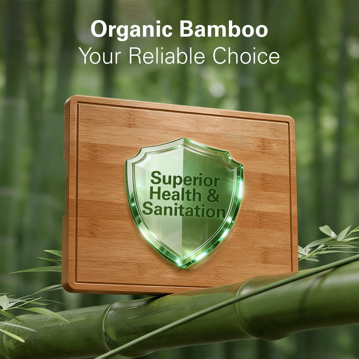 Zarler Bamboo Cutting Boards for Kitchen, Wood Cutting Board with Juice Grooves and Handles, Wooden Chopping Board Set for Meal Prep, 500℉ Carbonized Bamboo, XL Size, Ideal Kitchen Gift