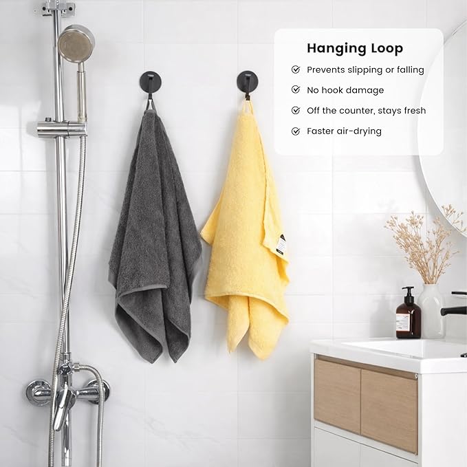 SEMAXE Bath Towel Set, 100% Cotton Bathroom Towels