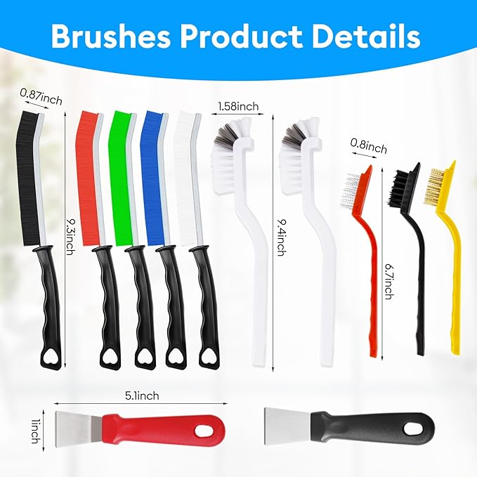 Crevice Cleaning Brush, Thin Hard Bristle Crevice Cleaning Tool Supplies