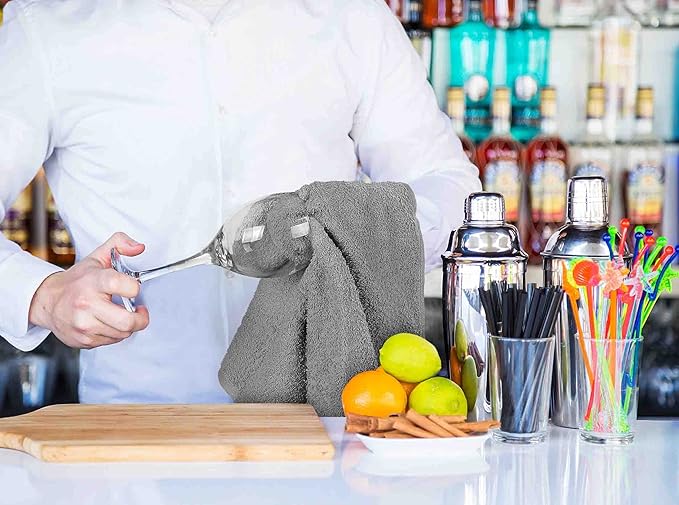 Utopia Towels Kitchen Bar Mops, 16 by 19 Inches, 100% Cotton Super Absorbent