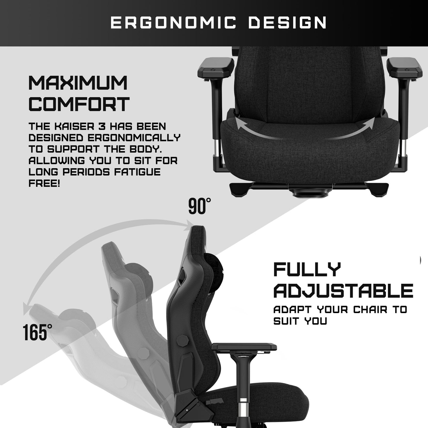 Anda Seat Kaiser 3 XL Gaming Chairs for Adults - Ergonomic Brown PVC Leather Gaming Chair with Lumbar Support, Comfortable Office Seat with Neck Support - Heavy Duty Wide Gamer Seat