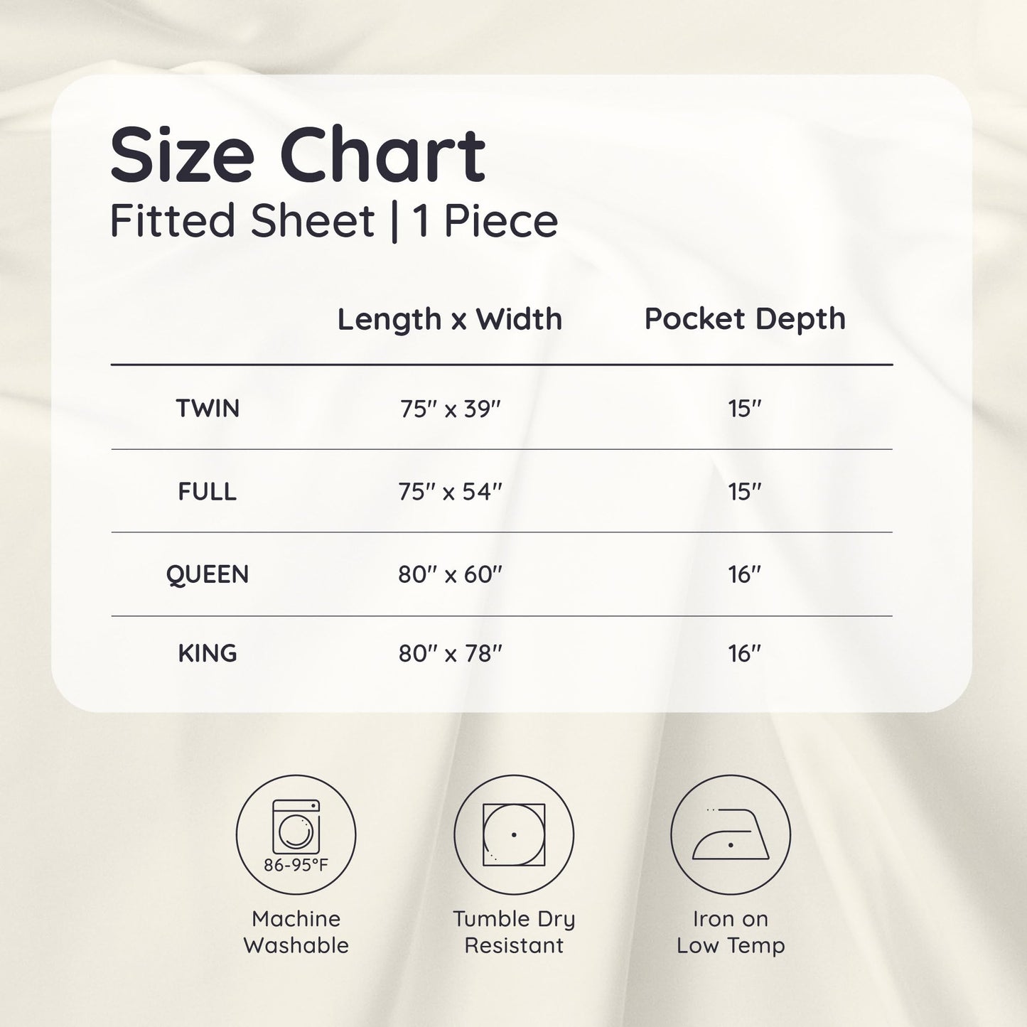 Bambaw 100% Viscose Derived from Bamboo Fitted Sheet, Cooling Fitted Sheet King Size, 16’’ Deep Pocket King Size Fitted Sheet Only, Soft King Fitted Sheet with Elastic Corner Straps (Dark Gray)