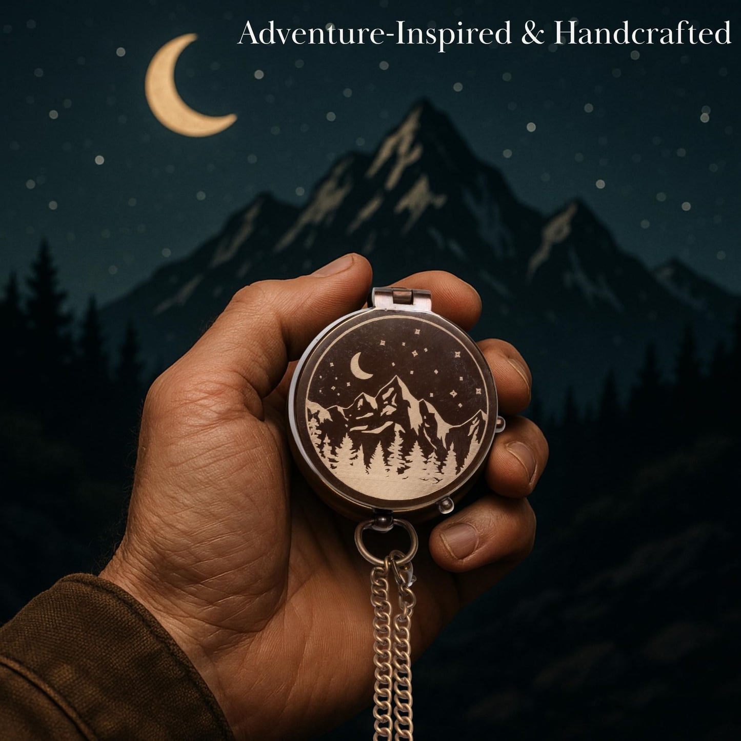 Engraved Compass Gift for Men – Personalized Brass Pocket Compass – Custom Antique Keepsake for Son, Husband, Boyfriend, or Dad – Graduation, Father’s Day, Anniversary, Birthday, or Christmas Gift