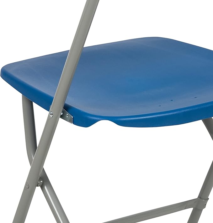 Flash Furniture Hercules Series Plastic Folding Chair - Blue - 6 Pack 650LB Weight Capacity Comfortable Event Chair-Lightweight Folding Chair