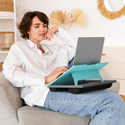 HUANUO Adjustable Lap Desk - with 8 Adjustable Angles & Dual Cushions Laptop Stand for Car Laptop Desk, Work Table, Lap Writing Board & Drawing Desk on Sofa or Bed, HNLD2TB