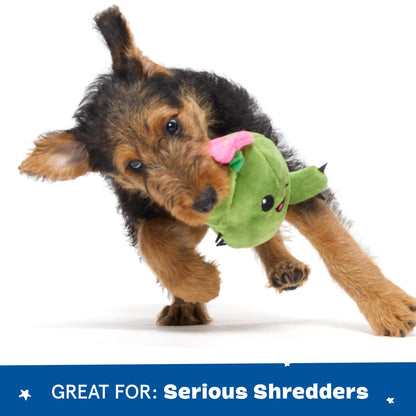 Barkbox 2 in 1 Interactive Plush Dog Toy - Rip and Reveal Toy for Dogs and Puppies - Stimulating Squeaky Pet Toys | Consuela Cactus Small