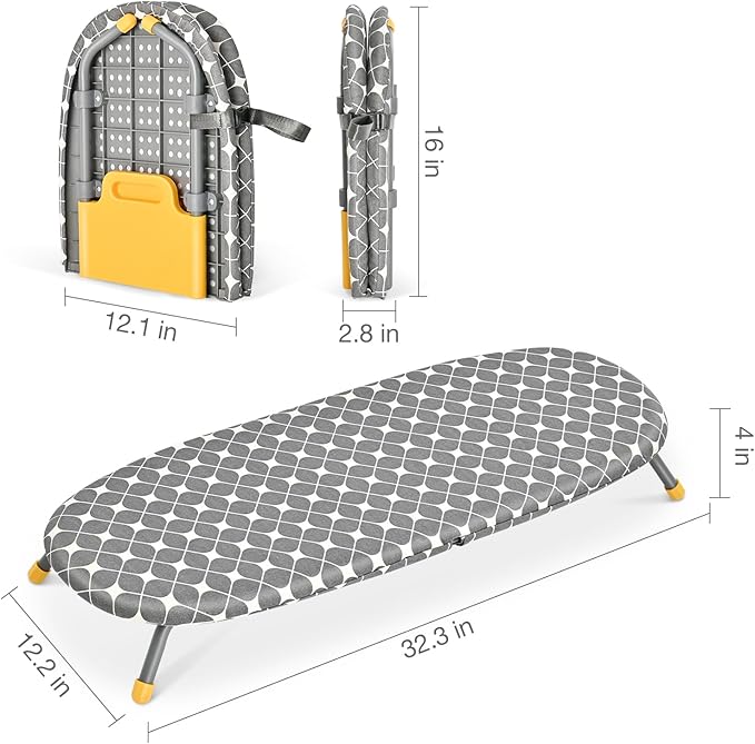 APEXCHASER Foldable Ironing Board, Tabletop Small Iron Board