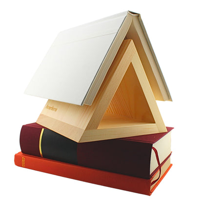 AMERITEMS Triangle Book Stand - Page Holder for Reading and Book Lovers Gifts