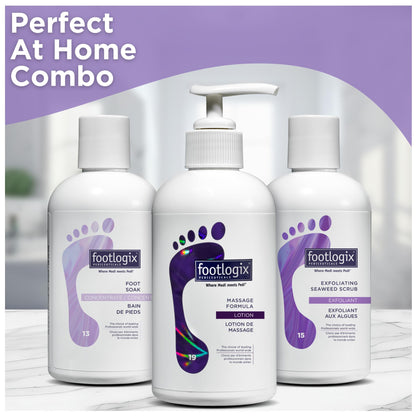 FOOTLOGIX Foot Soak Concentrate, 8.45 oz - Gentle Cleansing, Foot Bath Soak, Soften Dry Feet and Calluses