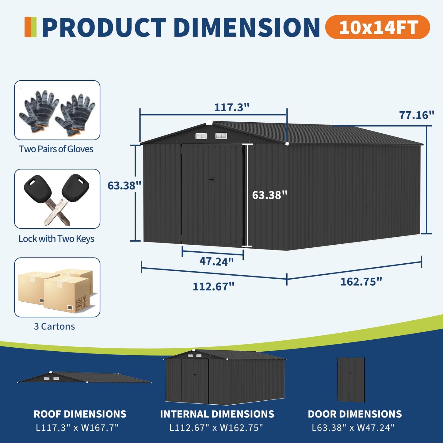 Metal Outdoor Storage Shed Kit, Lockable Door Utility Shed with Air Vent for Backyard Garden Patio Lawn