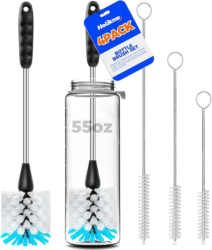 Holikme Bottle Brush Cleaner Set, 3 Straw Cleaner Brush, Bottle Cleaning Brush