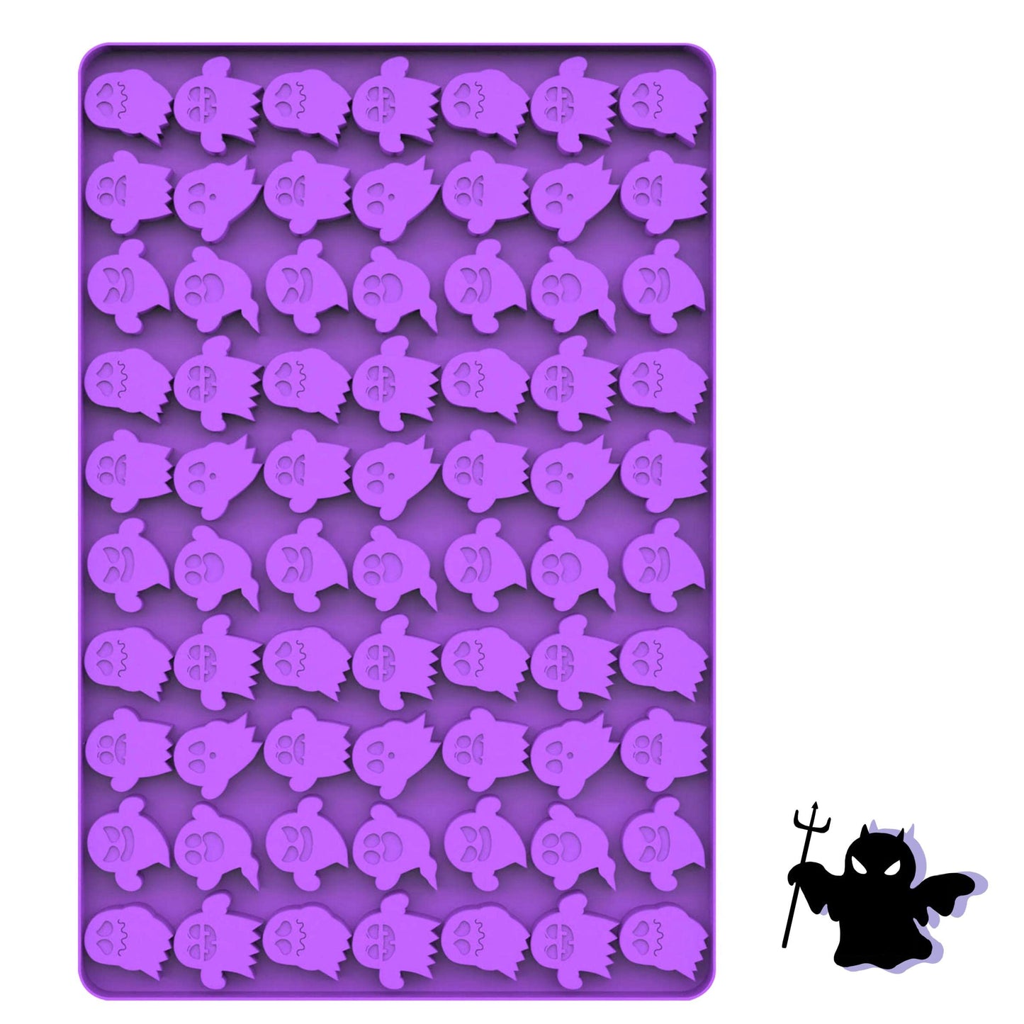 sofliym Halloween Ghost Molds with Scraper- Premium Silicone Candy Mold for Festive Treats and Decorations (1 PCS ghost)