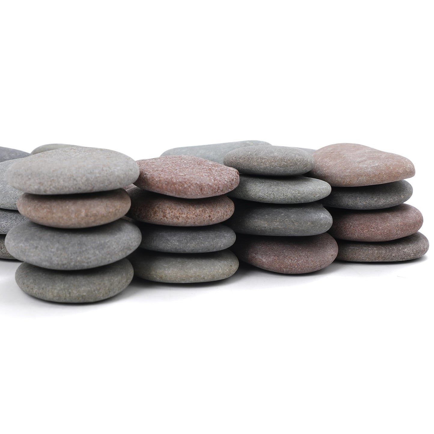 ROCART 12 PCS Large 3.30-4.10" Smooth Natural River Rocks for Painting, Flat Painting Rocks & Craft Stones for Arts, DIY Projects & Creative Studios