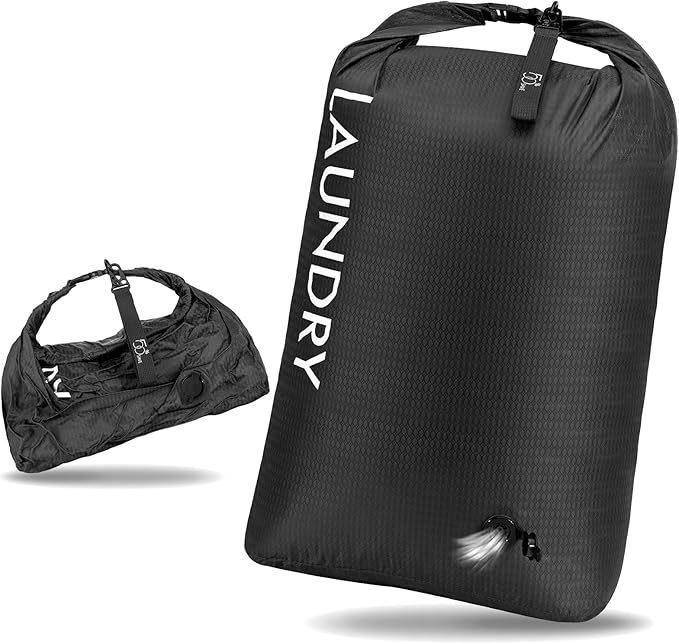 Compression Laundry Bag for Travel, Dirty Clothes Travel Laundry Bag,