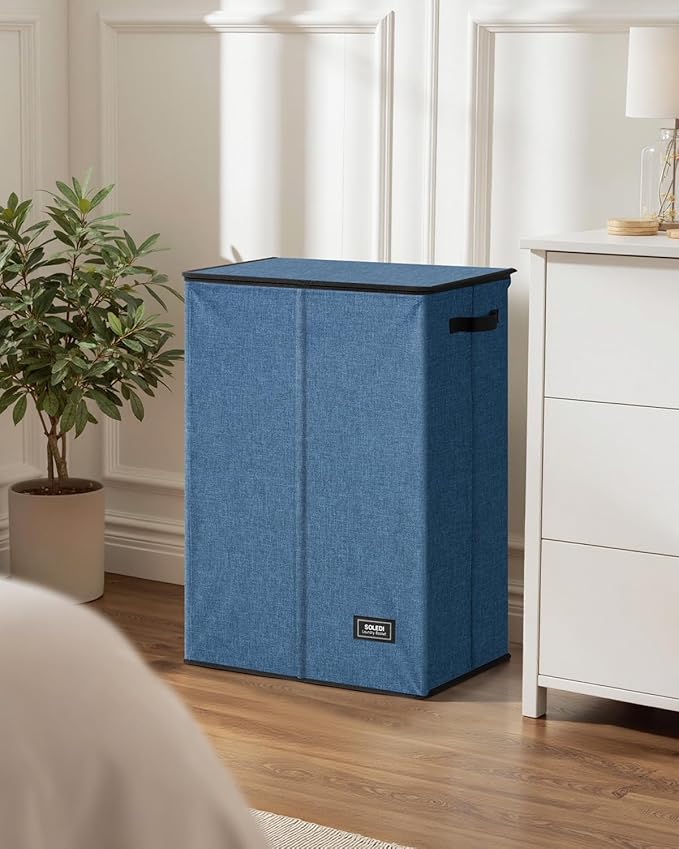 SOLEDI Laundry Hamper with Lid 130L Large & Tall Collapsible Laundry Basket
