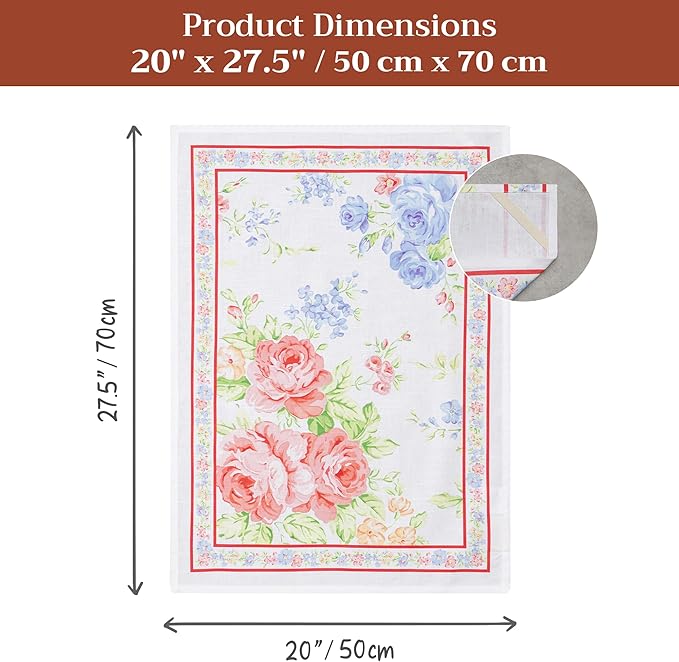 Maison d' Hermine Kitchen Towels Set of 3 100% Cotton 27.50" x 20" Reusable