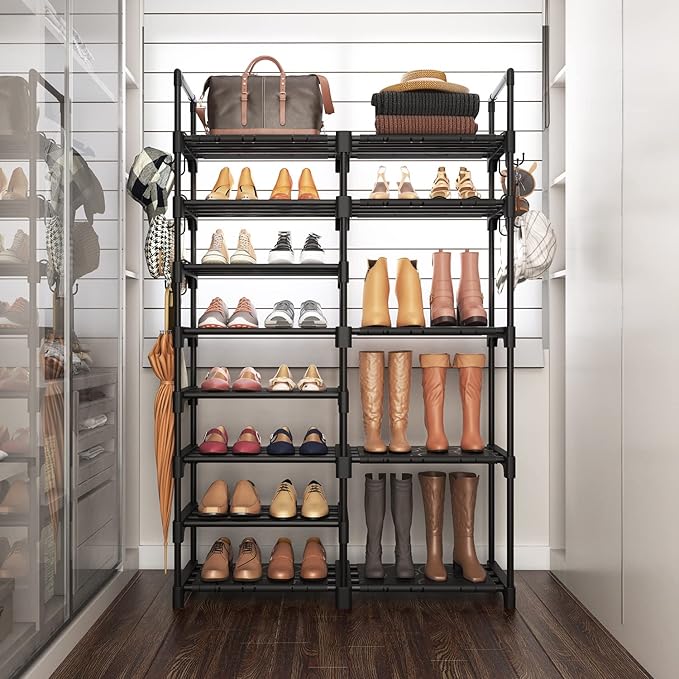 ROJASOP Shoe Rack Organizer, 8-Tier Metal Shoe Rack