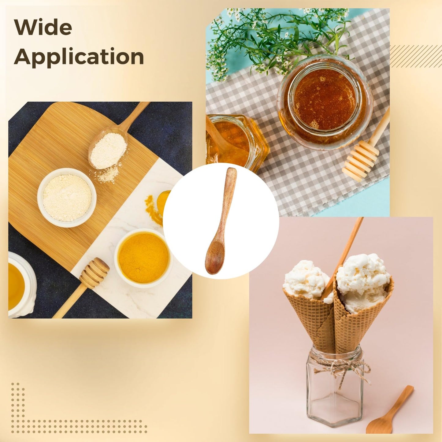 30 Pcs Small Wooden Spoons - 3.9" Tiny Small Mini Wood Spice Spoons for Cooking, Spice Serving Spoons for Salt, Honey, Sugar, Pepper, Tiny Teaspoons for Kitchen