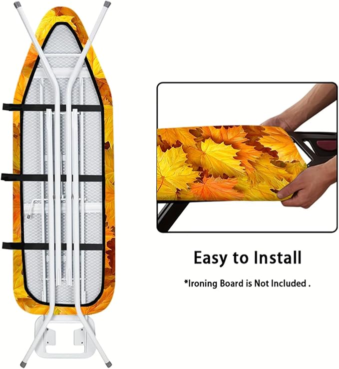 Nuxovilar Autumn Maple Leaves Ironing Board Cover, 15 * 54inch, Fit Most