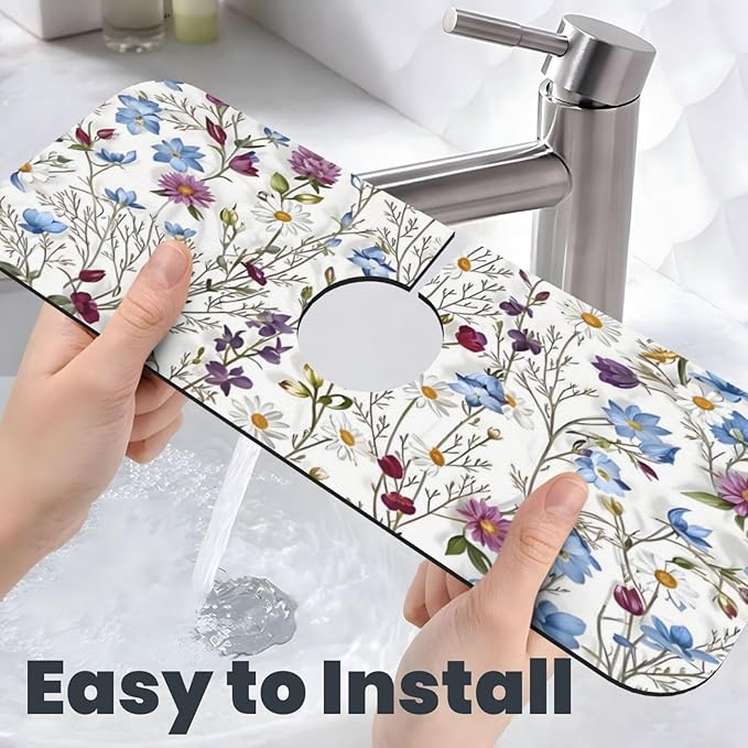 Garden Kitchen sink faucet pad, strong water absorption, anti slip, very