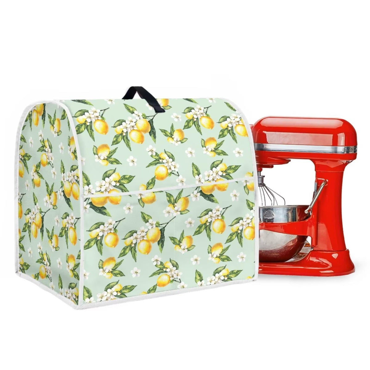 HUISEFOR Lemon Mixer Cover for Kitchen Aid 4.5-5 Quart Stand Mixers, Universal Kitchen Appliance Dust Cover Washable Dustproof Cloth Cover with Pocket for Kitchenware Gift for Holiday