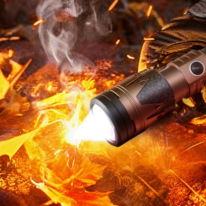 SKYFIRE Rechargeable Flashlight High Lumens with Ignition Lens,5000mAh Fire-Starting Tactical Flashlight,Emergency Survival Gear for Camping Outdoor,6Modes Waterproof Zoomable Small Flash Light