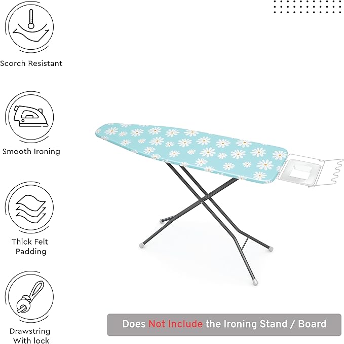 Encasa XO Ironing Board Cover and Pad 54"x18"
