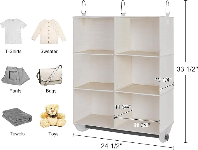 StorageWorks Hanging Closet Organizer