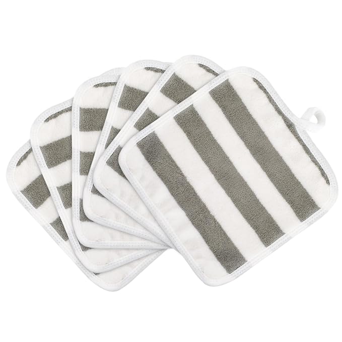 SINLAND Microfiber Facial Cloths Fast Drying Washcloth 8inch x 8inch Absorbent