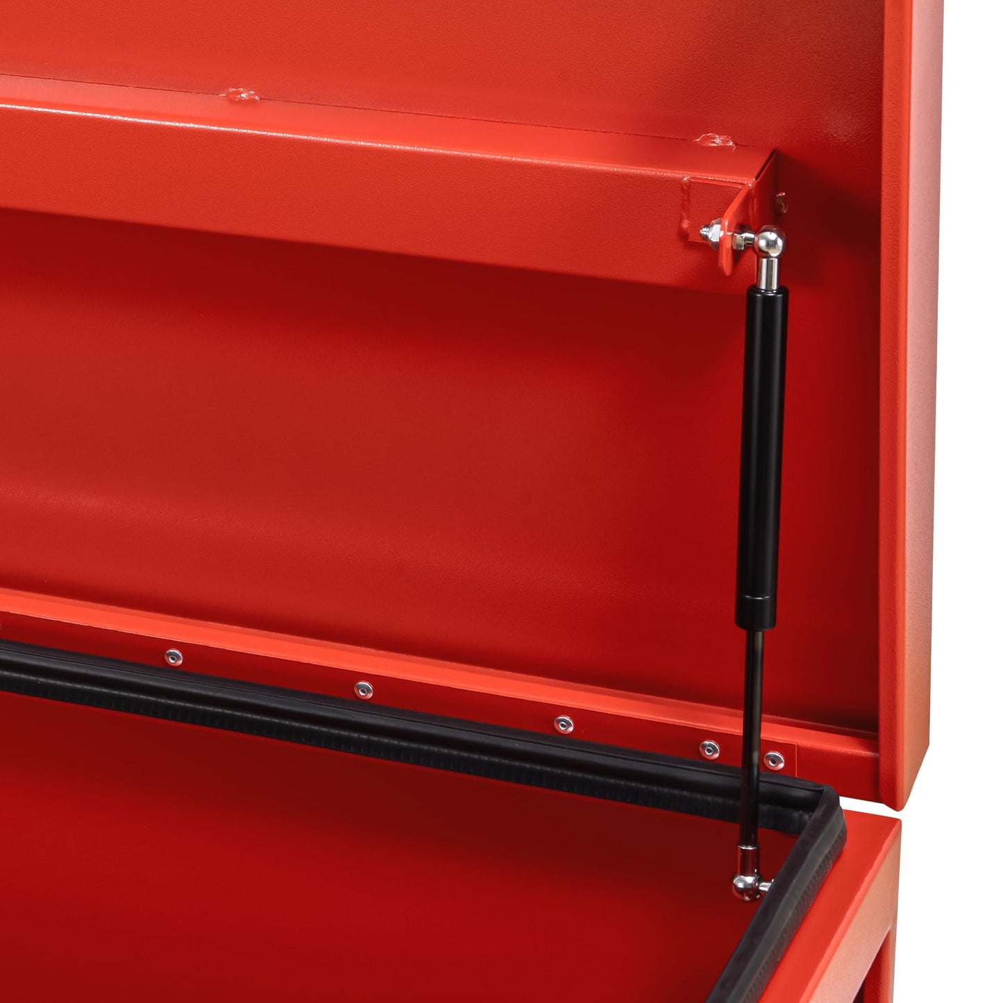 GarveeLife Heavy Duty Steel Truck Bed Tool Box - 36" XXL Lockable Jobsite Storage Chest - Weatherproof, Side Handles - For Pickup, Van, Trailer - 36x15x15, Burgundy
