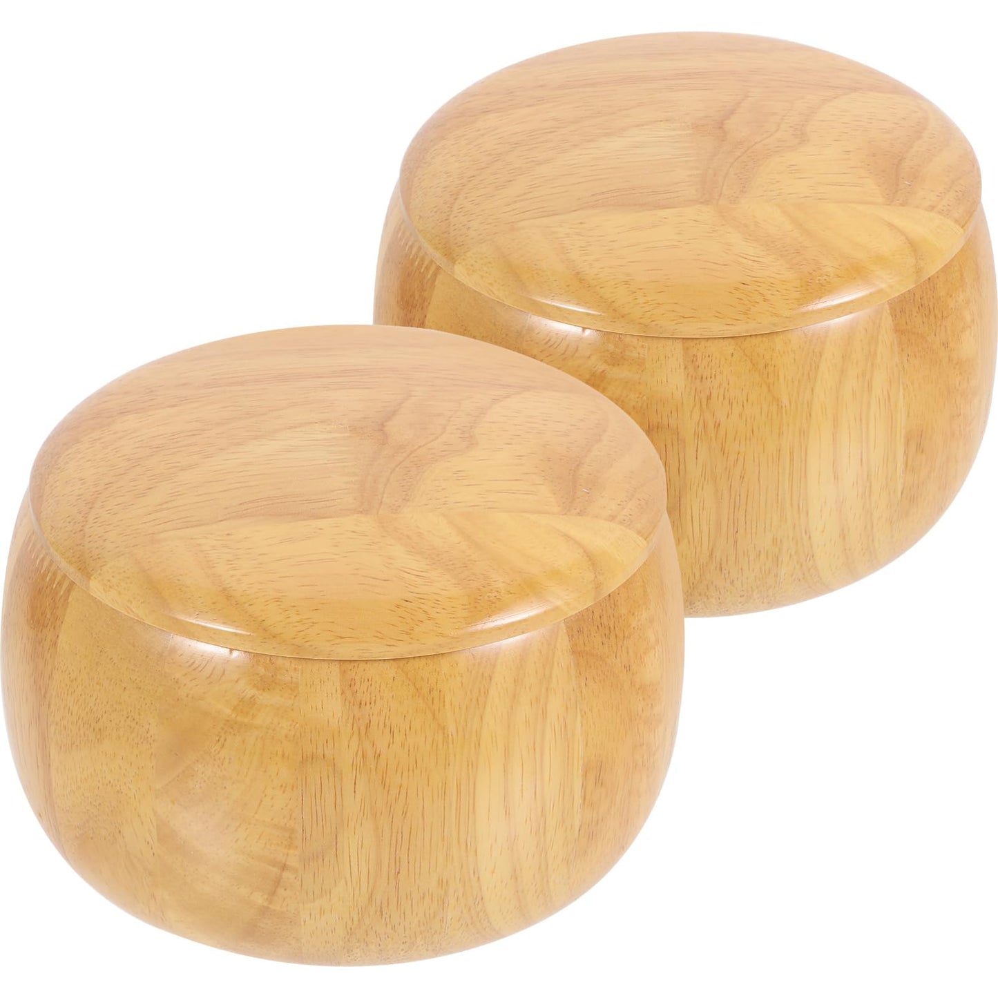 2pcs Go Chess Pieces Storage Wooden Chess Pieces Bowl Lid Go Jar Storage Container Pot