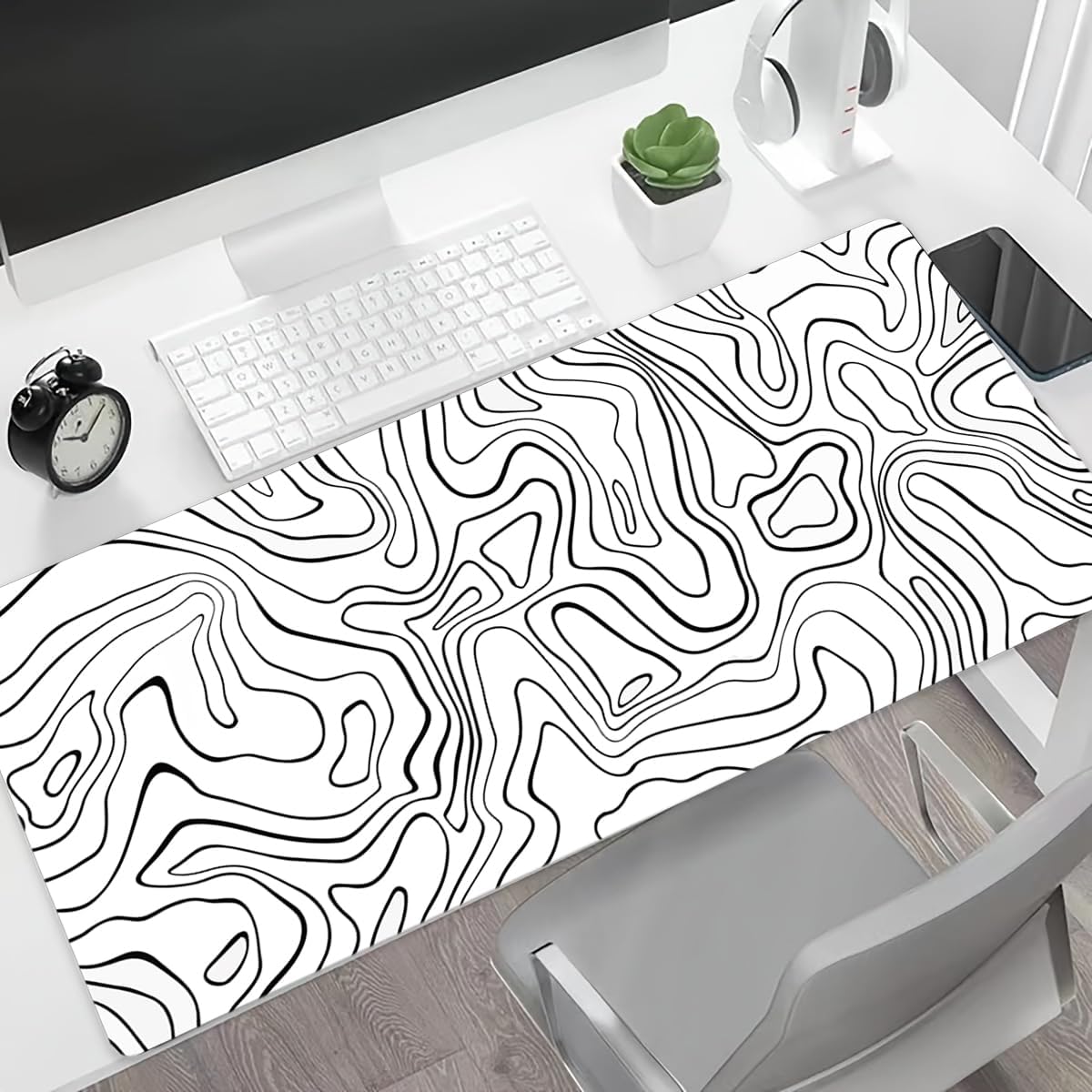 Rcege Large Mouse Pad for Desk - Gaming Mouse Pad with Non-Slip Base Stitched Edges, Desk Mat for Keyboard and Mouse