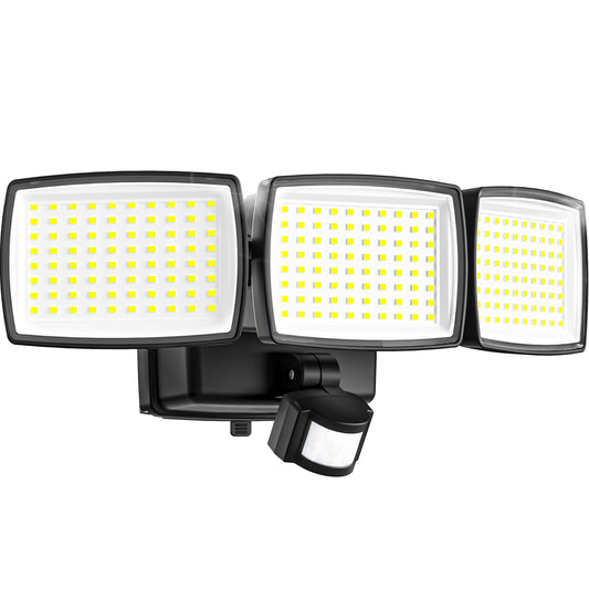 AIXPI Battery Powered Outdoor Security Lights, 240 LED Motion Sensor PIR, IP65 Waterproof Wireless Flood Lights for Garden Yard, Porch, Garage, 1 Pack