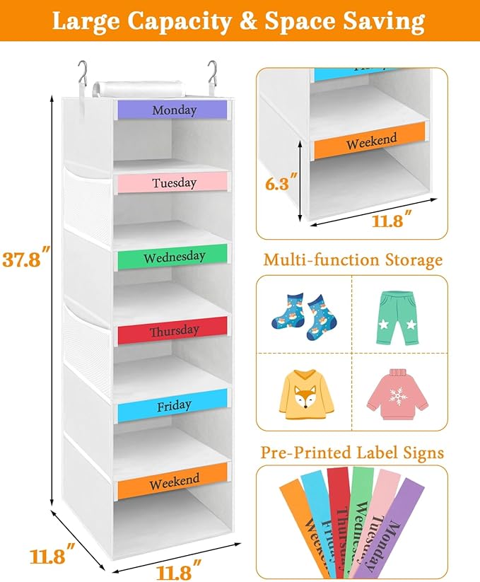 punemi Weekly Clothes Organizer