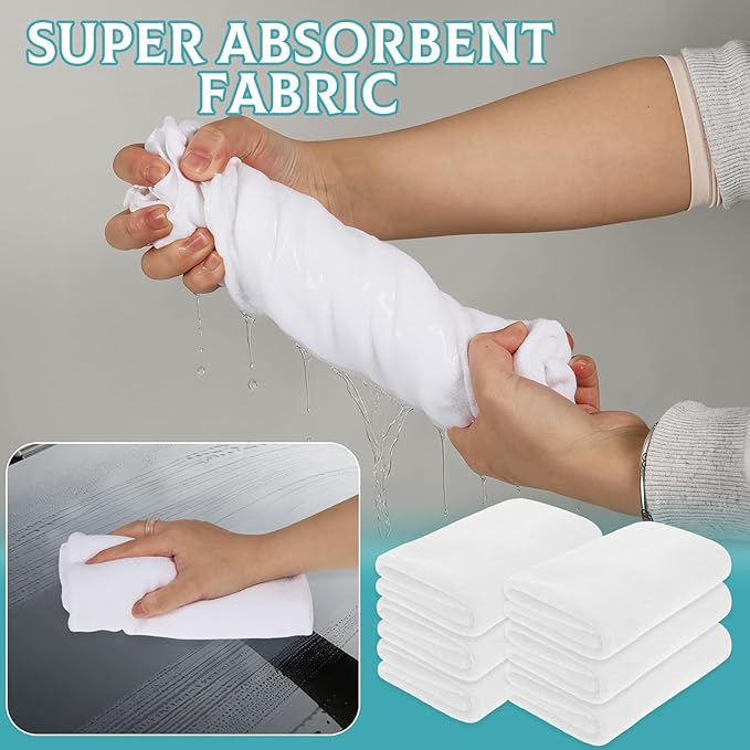 6 Pcs Extra Large Microfiber Cleaning Cloth Reusable Microfiber Towels Thick