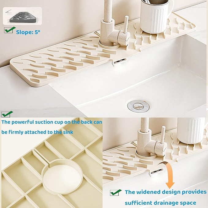 Silicone Faucet Splash-Proof pad, Universal Faucet Cover, Suitable