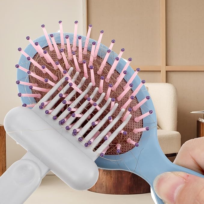 2Pcs Hair Brush Cleaning Tool 2-in-1 Comb Cleaner
